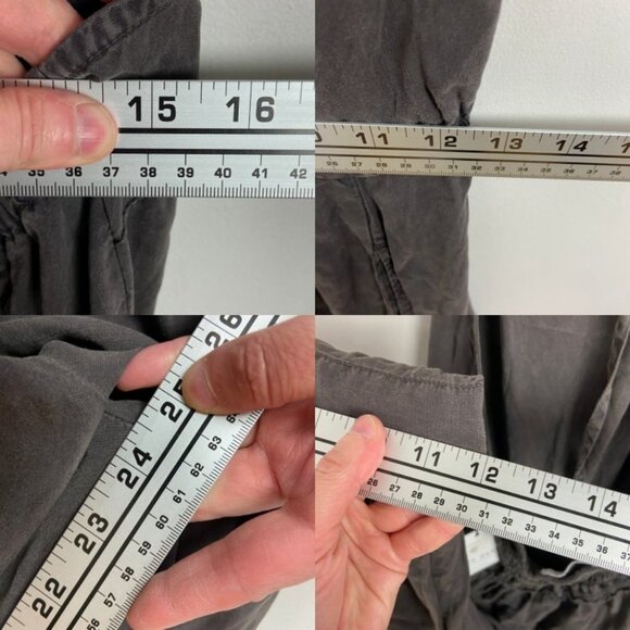 NWT Bella Dahl Smocked Back Halter Jumpsuit Carbon Grey Size XS Wide Leg Tencel - Picture 12 of 15